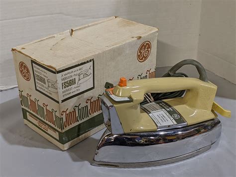 general electric original iron box vintage|vintage general electric steam iron.